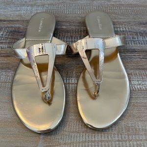 Calvin Klein Shiny Gold Sandals